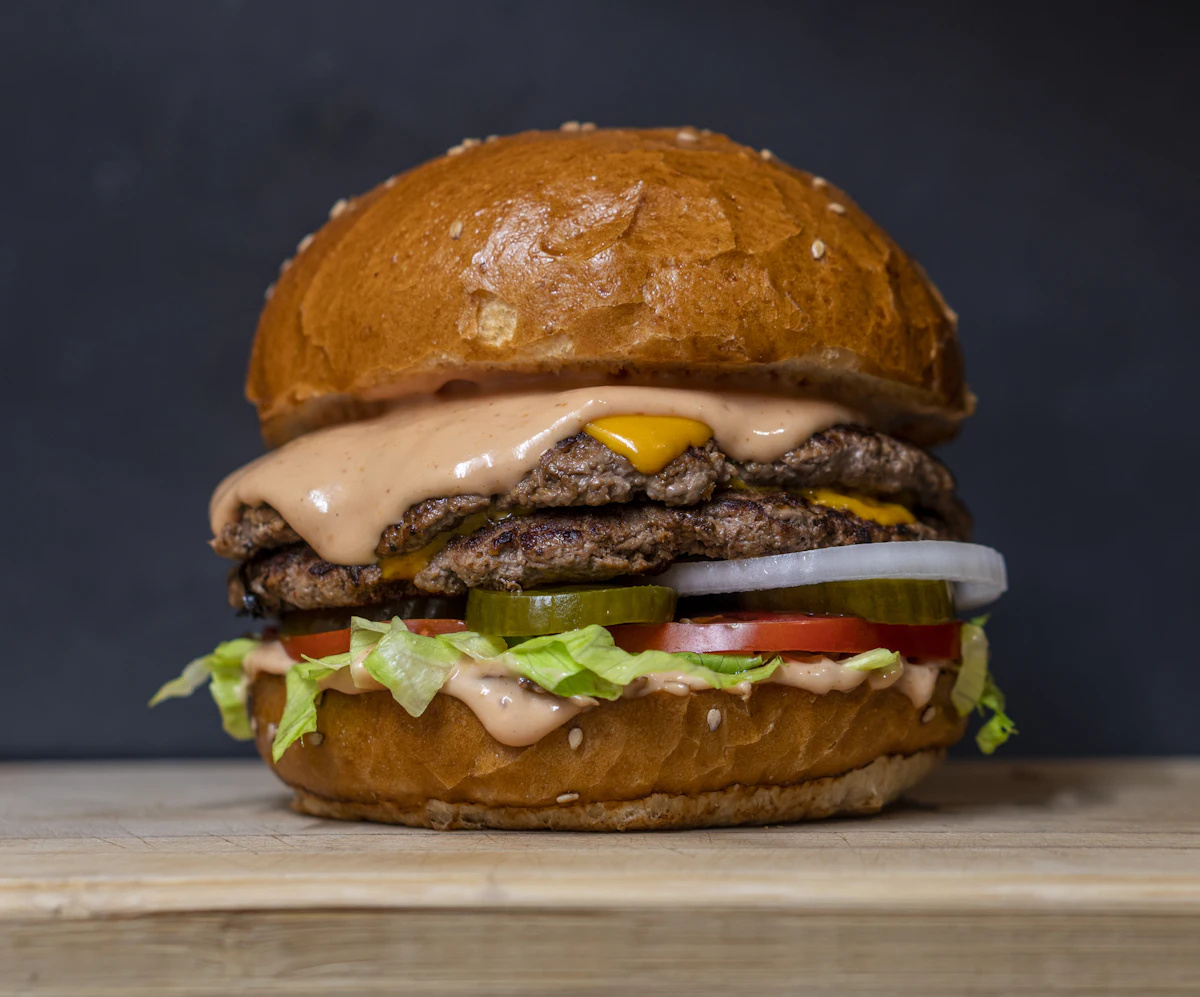 The Double Byte — two smashed patties with melted cheese