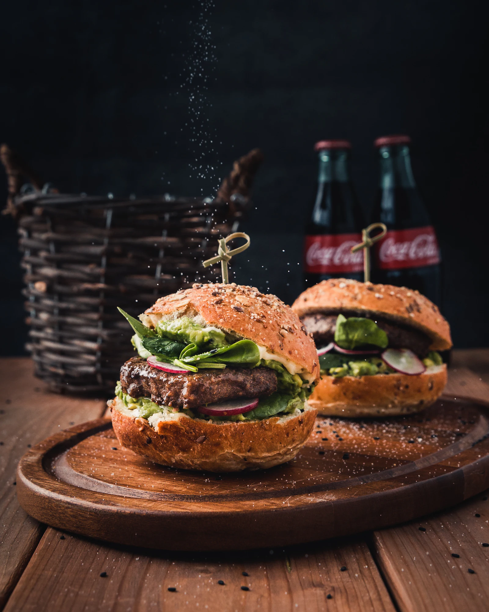 The Full Byte combo — burgers and cola